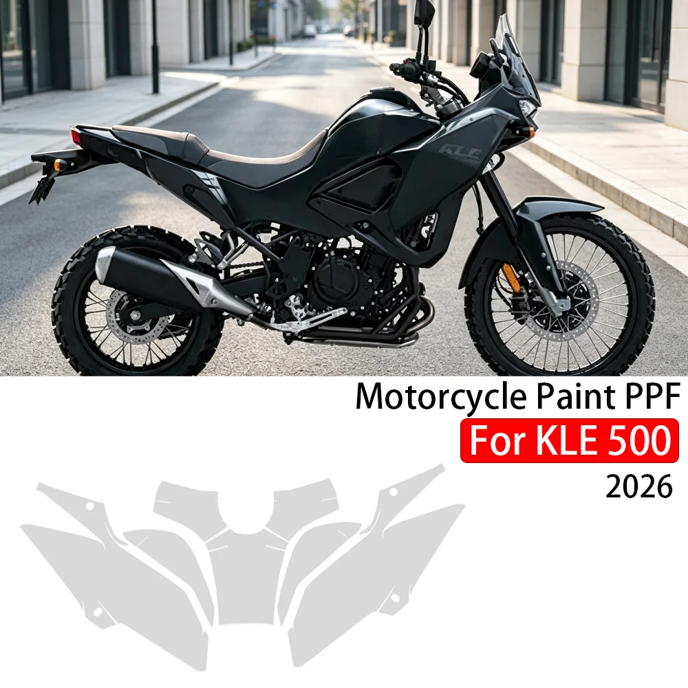 2026 KLE500 PPF Motorcycle TPU Paint Protection Fairing Protection Clear Anti-scratch Film Accessories For Kawasaki KLE 500