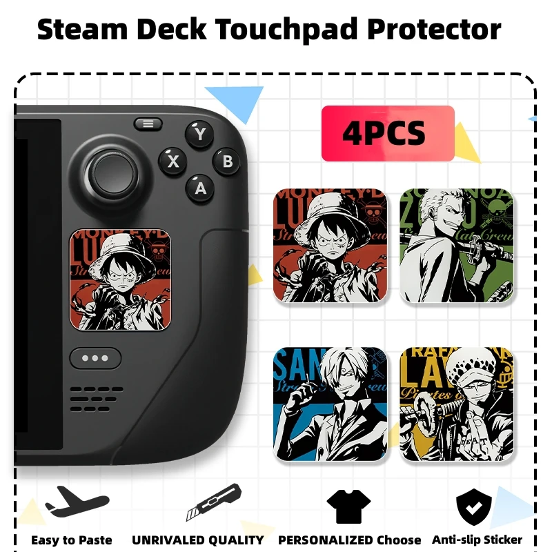 Touchpad Protector Steam Deck, Protetor Da Textura Da Pele Adesivo para Steam Deck Touch Trackpads, Steam Deck Console Acessórios