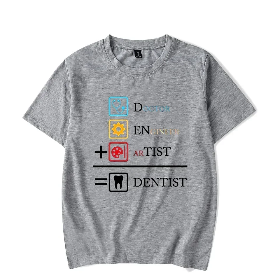 Homme Fashion Tshirt Streetwear Camisetas Hombre Male T-shirt Doctor Engineer Artist Equal Dentist Funny Shirt Oversized  Shirt