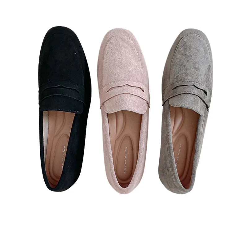 2022 New Women Flat Shoes Woman Loafers Spring Autumn Casual Suede Slip on Woman Shoe Comfortable Lightweight Shoe Mujer Sapato