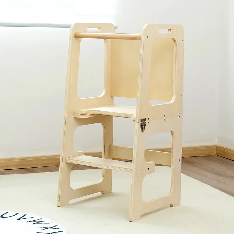 Children's 3-in-1 Foldable Hand Washing Stool Multi-functional Kitchen Stool Montessori Climbing Chair Learning Tower