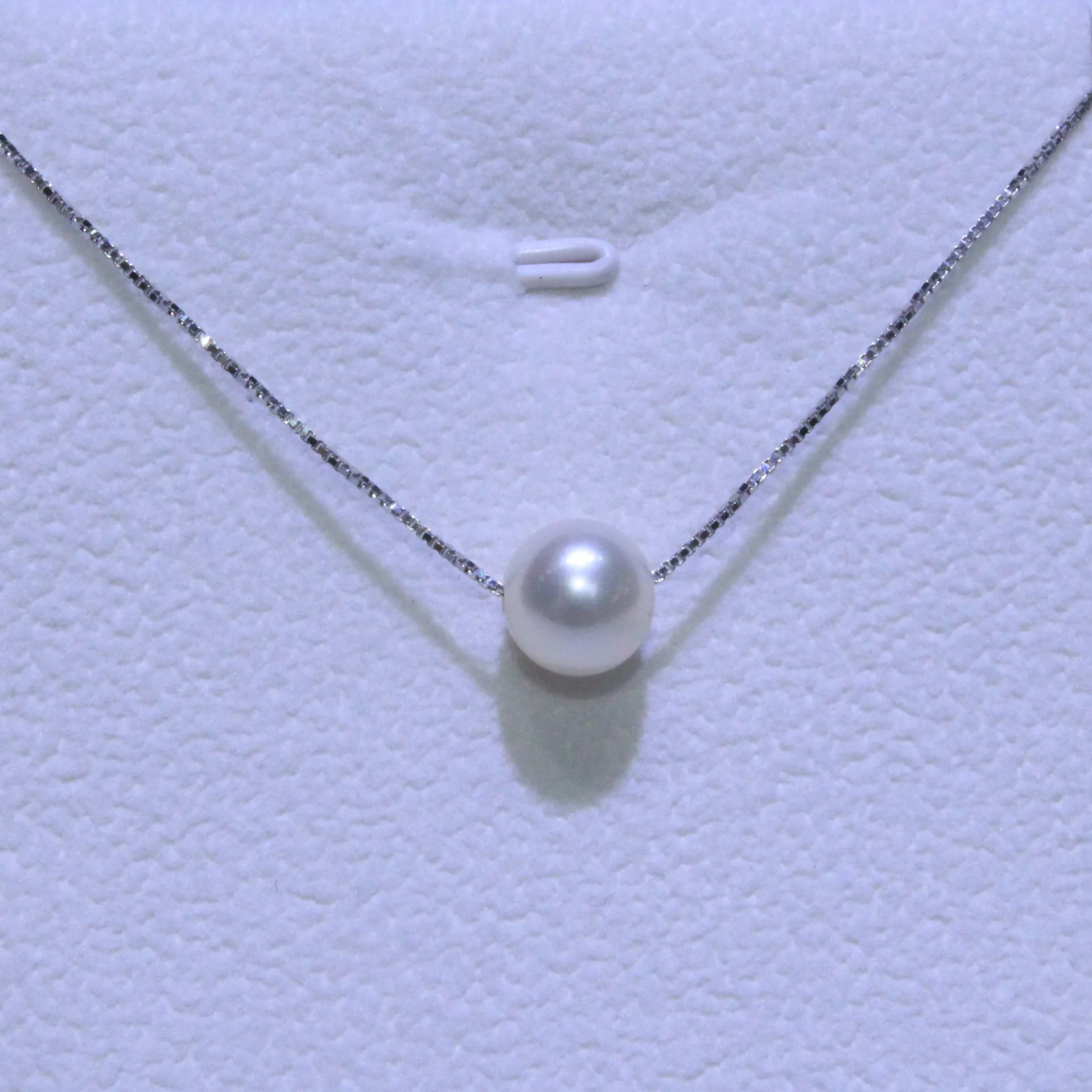 Elegant 7-8/8-9/9-10mm White Pearl Necklace Pendant For Women 925 Silver Chain Akoya Pearl Necklace Wife Mother Birthday Gift