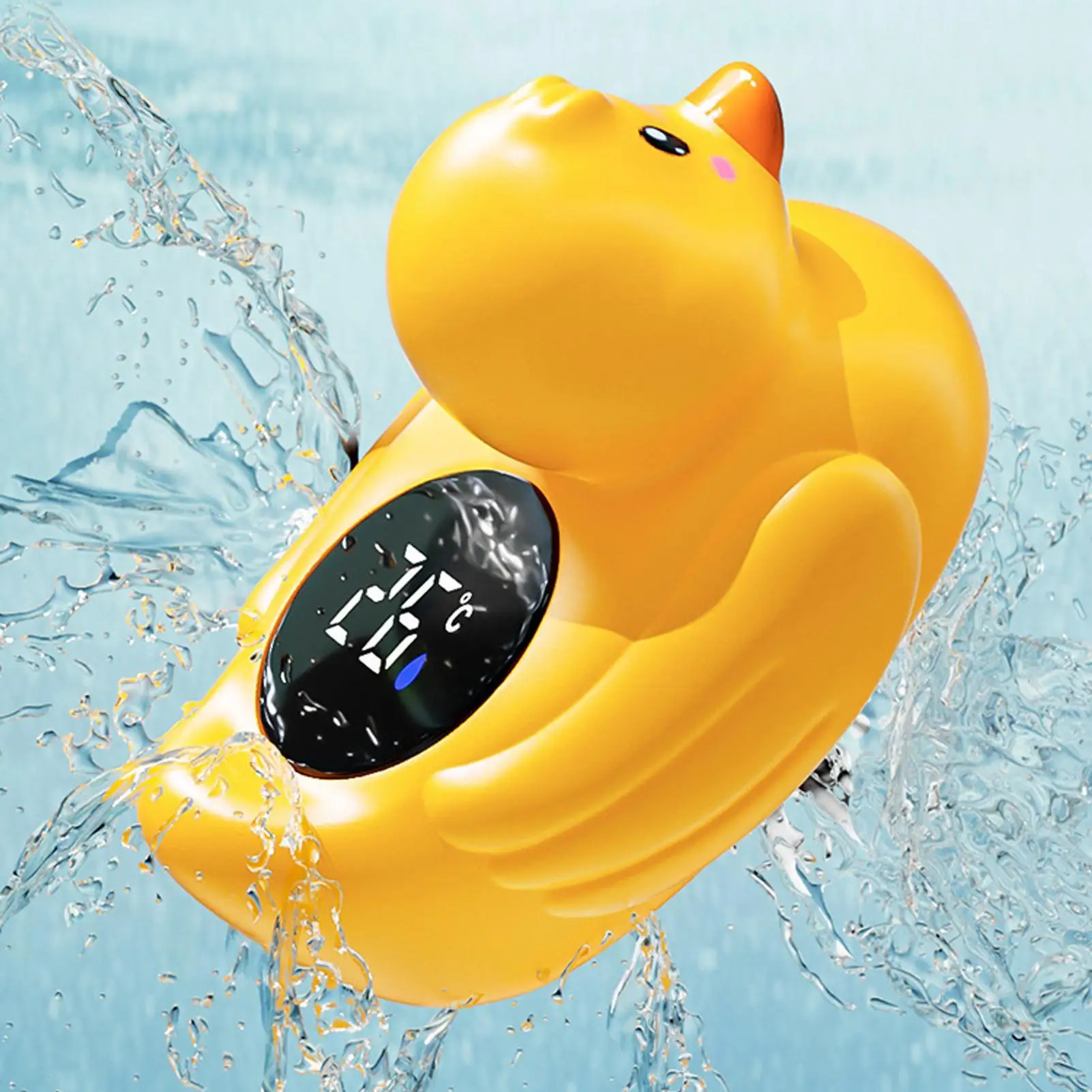 Duck Kids Bath Temperature Gauge Floating Waterproof Digital Duck Temperature Gauge for Kids Water Bath Cartoon Floating Bathtub