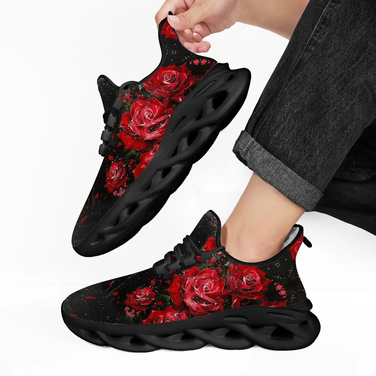 

Furry Lined Sneakers Women Red Roses Fleece Lined Casual Running Shoes Kids Shoes for Girl Sneakers Women Zapatillas De Deporte