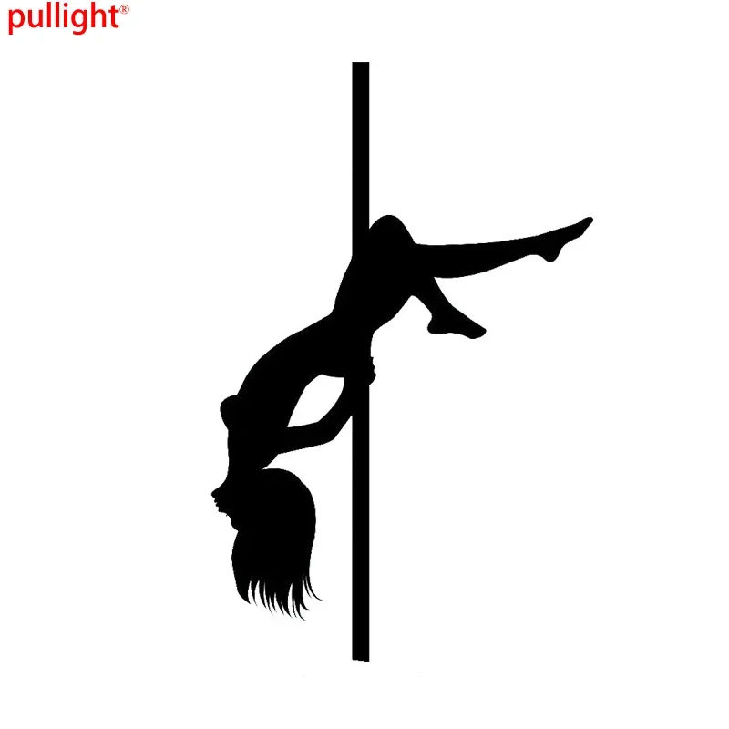 11*17.5CM Sexy Pole Dancing Girl car Stickers Personality Vinyl Decals Marathon Runners Motorcycle Car Styling