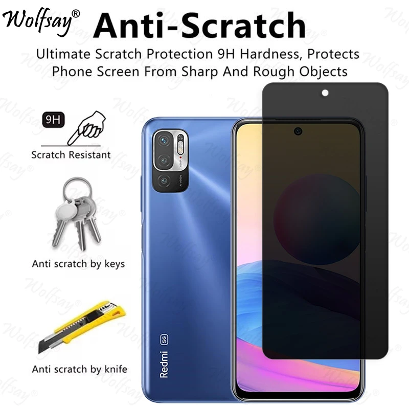 Anti-Spy Tempered Glass For Redmi Note 10 5G Privacy Screen Protector Redmi Note 10 5G Glass For Redmi Note 10 5G Glass 6.5 inch