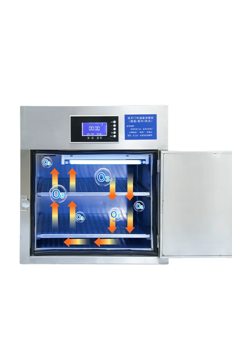 LCD Screen Smart Ozone Sterilization Cabinet Small Front and Rear Door Opening