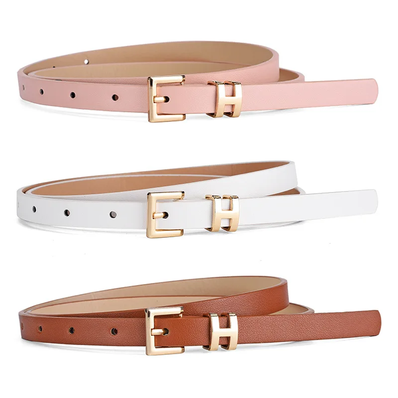 

I-образная пряжка, ремень из двух частей, пряжка из сплава, женский тонкий модный универсальный высококачественный декоративный шикарный стильный ремень