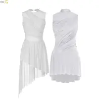 Vestido de baile lírico moderno para mujer, leotardos de gimnasia rítmica de Ballet con diamantes de imitación de tul, disfraz de escenario actuación de patinaje artístico