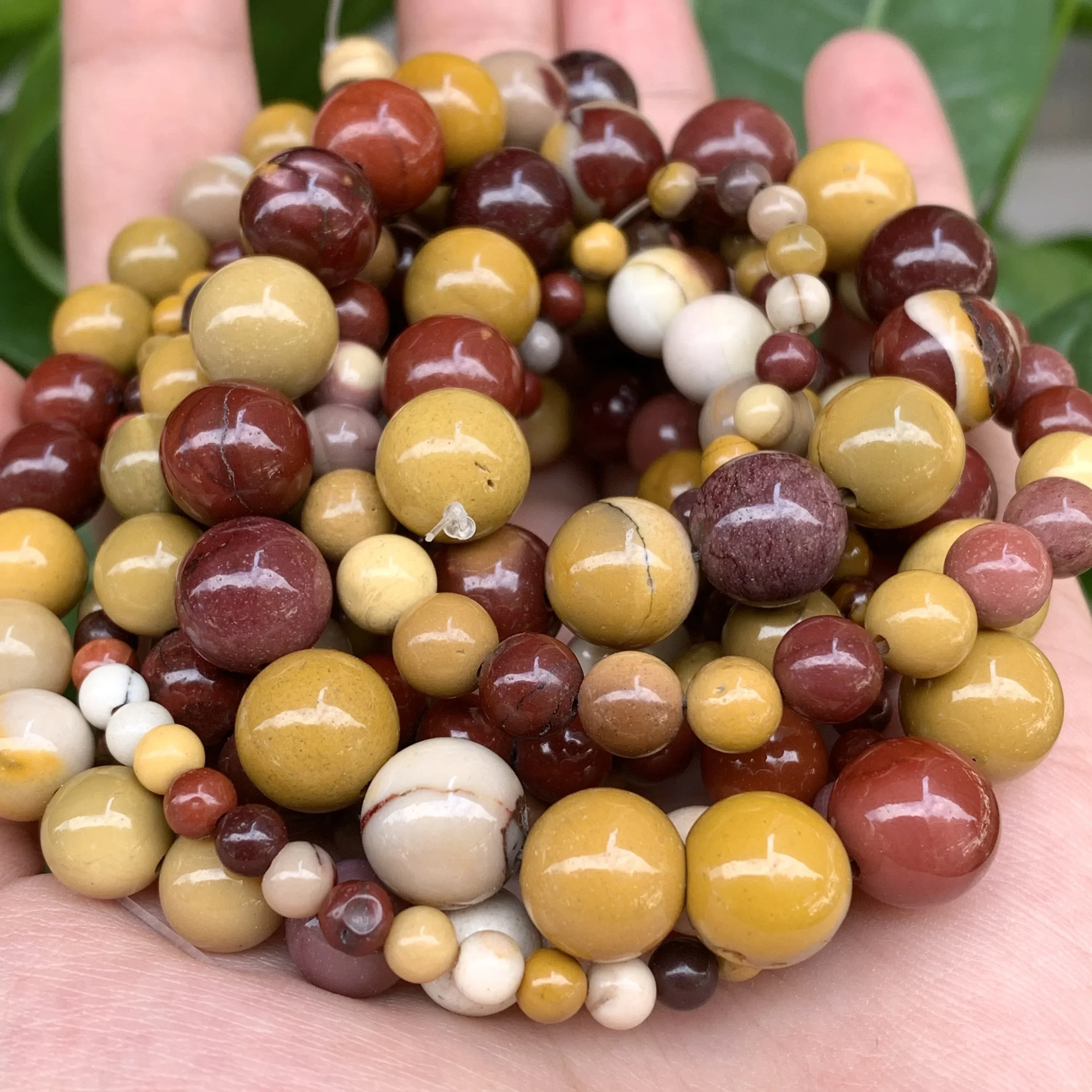 Natürlicher Mookaite Jaspis Stein runde lose Perlen für Schmuck herstellung DIY Armbänder hand gefertigte Accessoires Großhandel 4/6/8/10/12mm