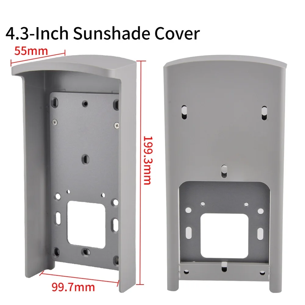 Metal Plastic Rain Cover For 4.3 Inch Door Bell Keypad Gray Anti Glare Weatherproof Guard Outdoor Entrance System Tool
