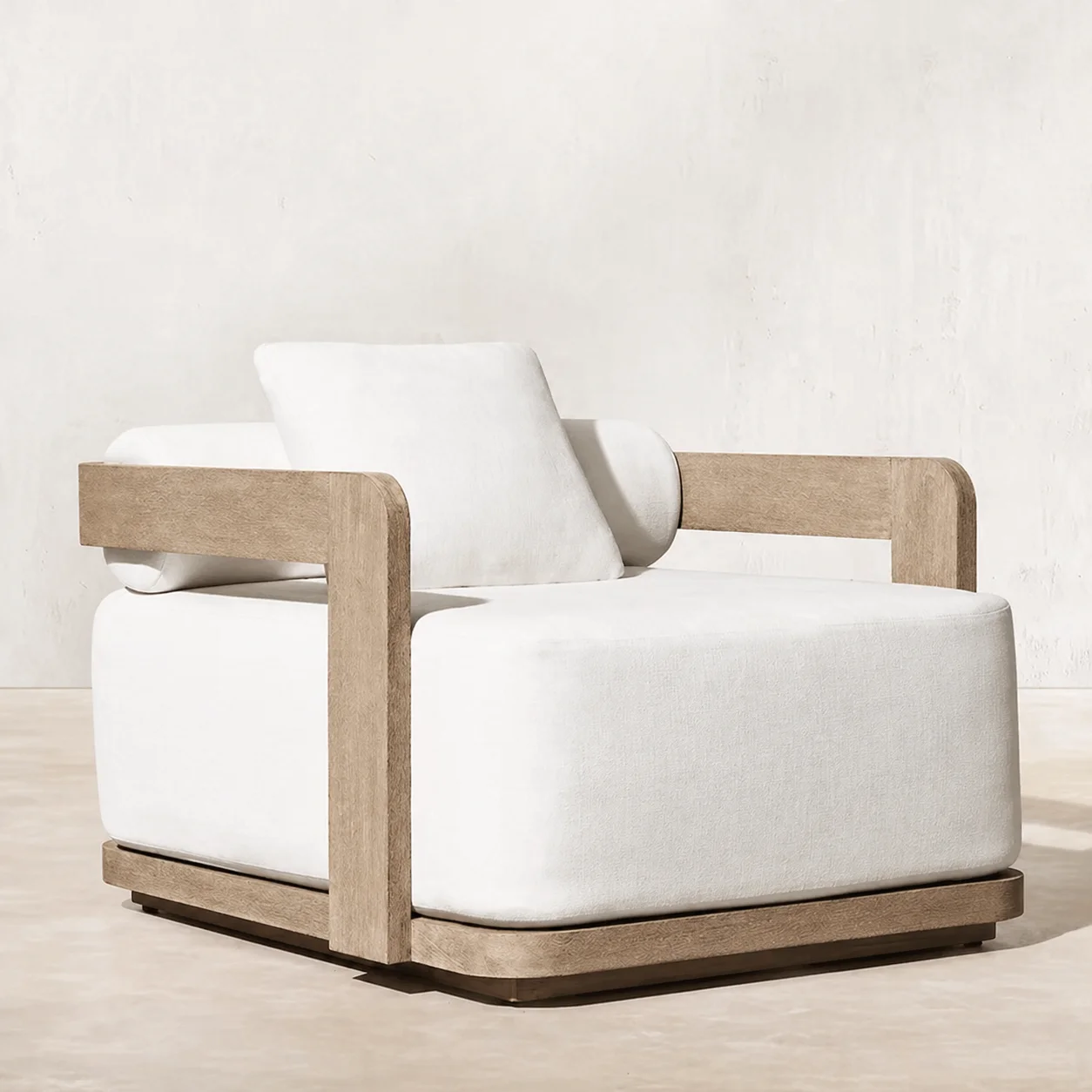 Elegant Luxury Modern Modular Teak Outdoor Sofa Set Durable Wooden Patio Lounge Furniture For Villa Hotel Garden Outdoor Leisure image 3