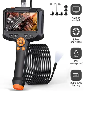 Industrial Endoscope Camera 4.3 "Single Dual Lens HD 1080P Car Inspection Borescope IP67 Waterproof Sewer Camera With LED