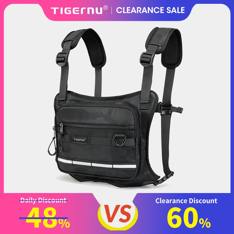 Sport Vest Bag for Men, Outdoor Ciclismo Mochila, Caminhadas, Bike Riding Pack, Run Chest Bag, Cross Bag, Garantia vitalícia