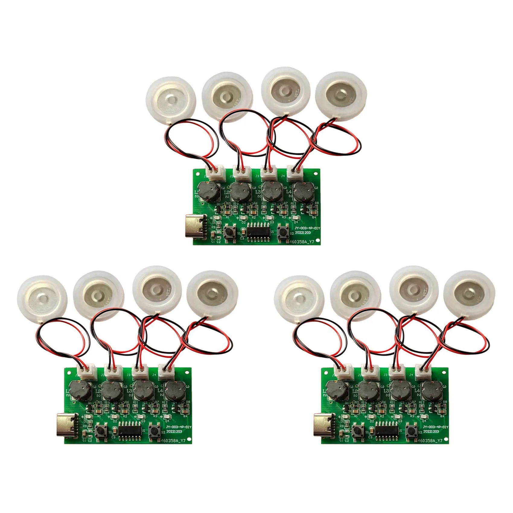 3X Four-Spray Humidifier Module Humidifier Control Board Atomizer Driver Board Four-Spray Humidifier Module,Set A-Y48A