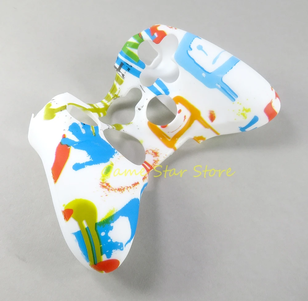 1pc For Xbox 360 Xbox360 Controller Water Transfer Printing Silicone Rubber Case Protective Cover Skin Game Accessories