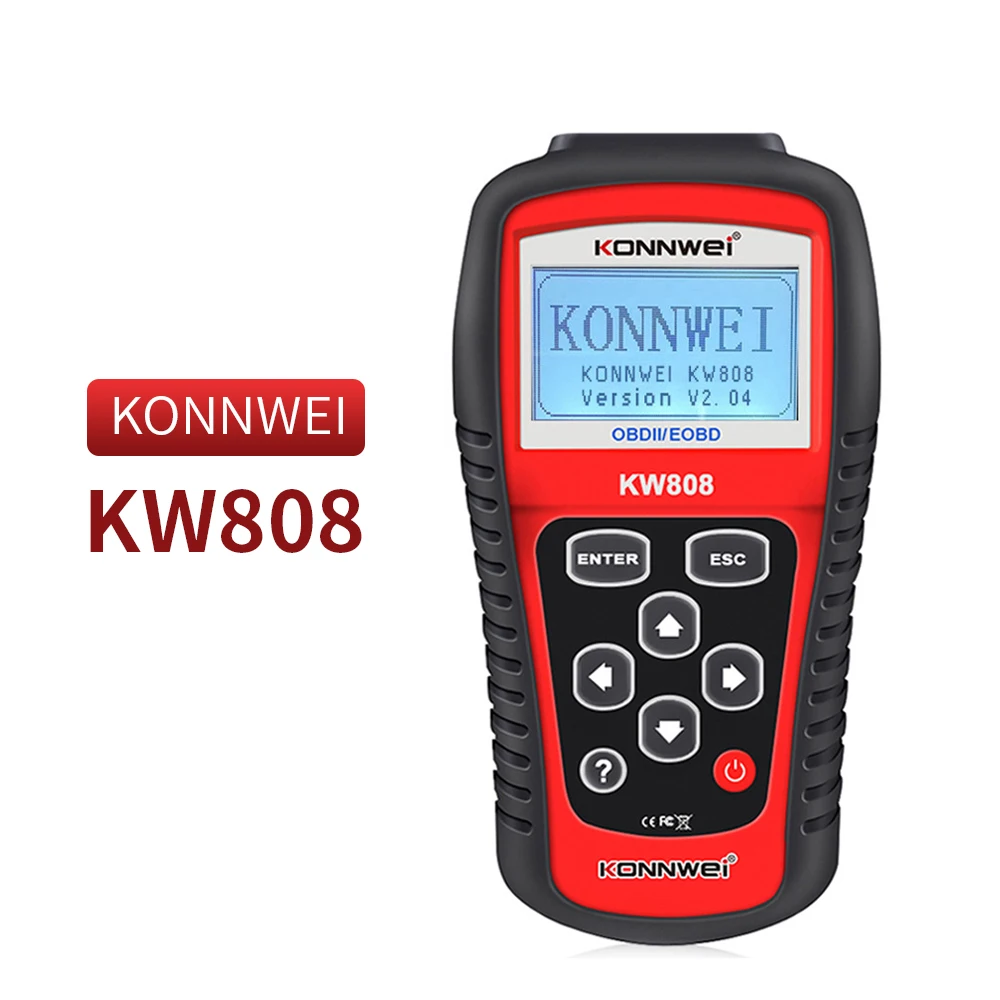 NEW KONNWEI KW808 Professional Car OBDII Scanner OBD2 EOBD Scanner Tool Automotive Fault Diagnosis Engine Fualt Code Reader