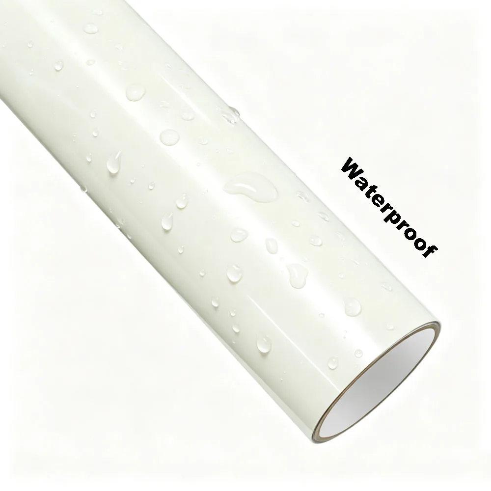 Metallic White PVC Car Vinyl Wrap Film with PET Release Liner Air‑Channel Bubble Free Self‑Adhesive Color Change Decal Sticker