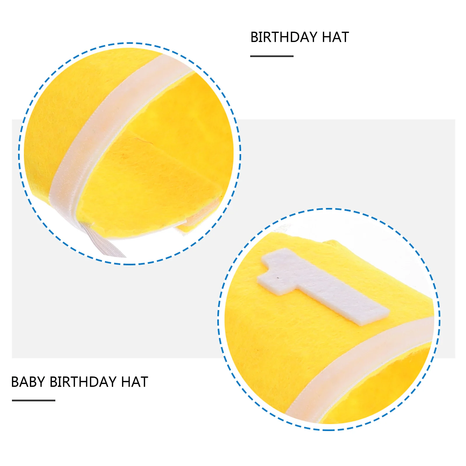 

1Pcs Orange Cloth Kids Birthday Hat Party Crown Adorable Headpiece for Baby Boys Girls One Year Old Birthday Photo Props Party