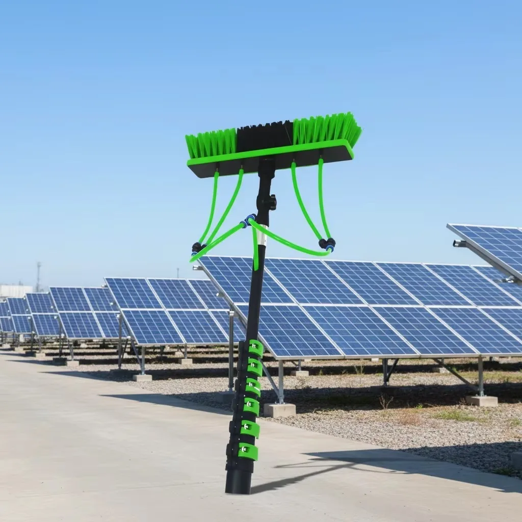Hot Selling Telescopic Water Fed Pole Window Cleaning System Aluminum Alloy Nylon Brush For Roof Solar Panel Eco Friendly