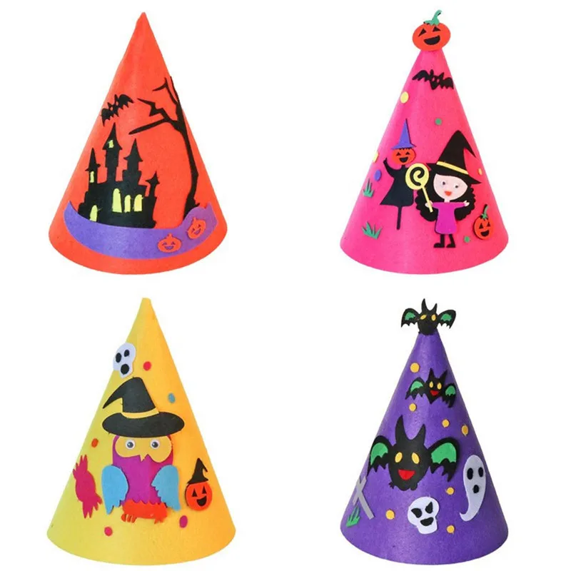 DIY Halloween Hat Toy Kits for Children Interactive Handicraft Party Supplies Accessories Creative Craft Home Decoration Gifts