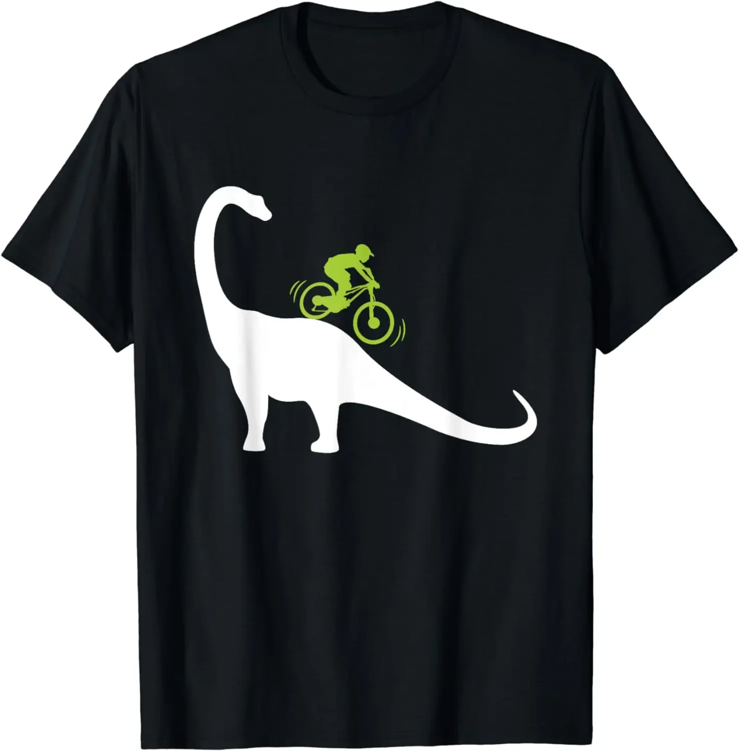 Cool Mountain Bike Dino Funny Bicycle Dinosaur Lovers Outfit T-Shirt  Women Men Clothing Tops Kawaii Clothes Ropa Mujer