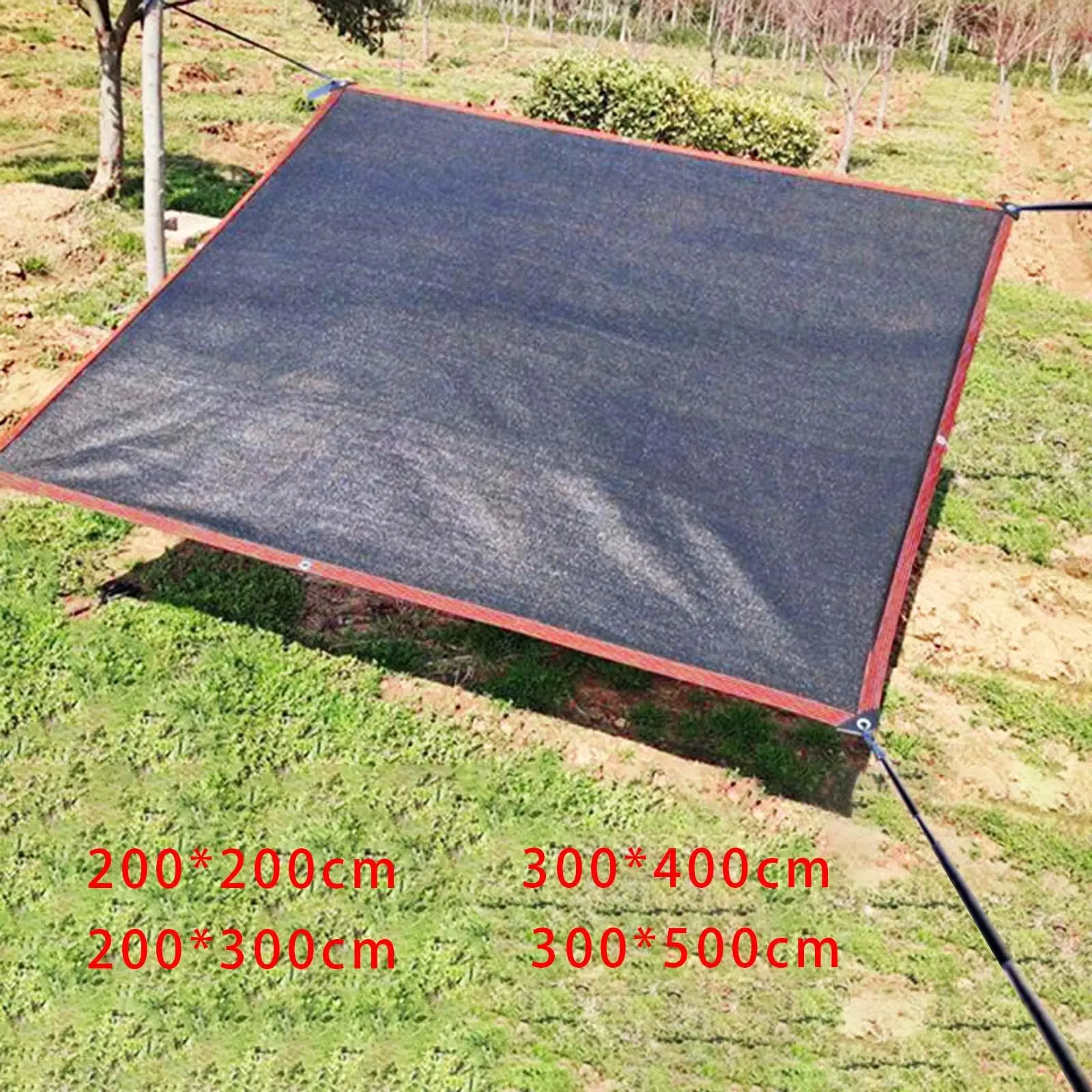 Rectangle Shade Sail Sunblock Net Heavy Duty Polyethylene Mesh for Outdoor Plants Patio Pergola Greenhouse Garden Cover