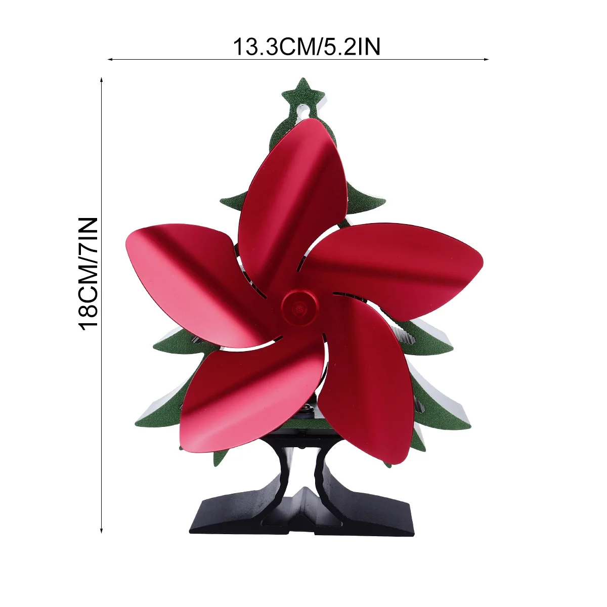 

5 Blades Heat Powered Stove Fan Quiet Efficient Heat Distribution Tree Shaped Design For Wood Fireplace Thermal Fan Warm Air