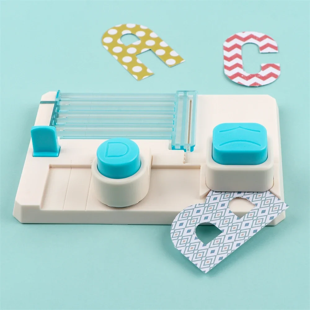 Mini Alphabet Punch Board DIY Letter Embossing Machine for DIY Handmade Greeting Craft Cards Paper Scrapbooking Party Decor