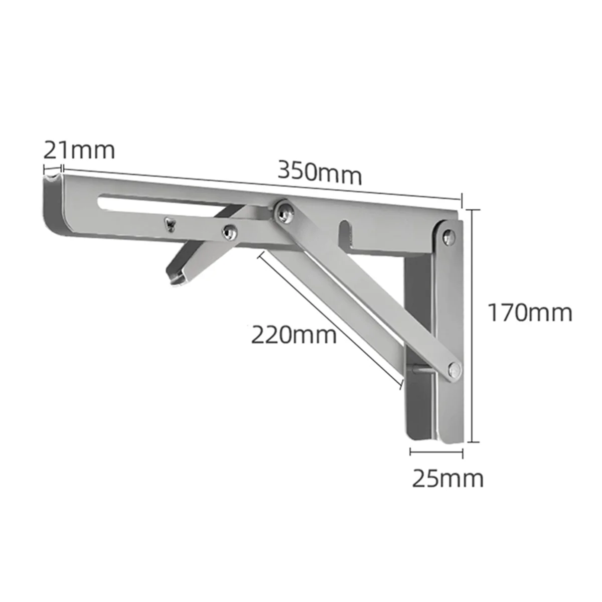 

2 Piece Heavy Duty Folding Shelf Brackets Triangular Bracket Shelf Wall Shelf Support Frame for Bench Table with Screws