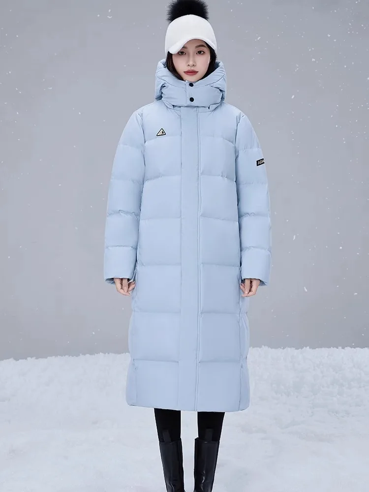 

Newly upgraded extreme cold down jacket for women 2025 new over the knee long style loose fitting unisex thick winter jacket