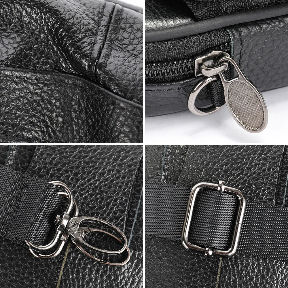 WESTAL Men Messenger Bags Purse Waist Belt Bags for Phone Purse Small Shoulder Bags Leather