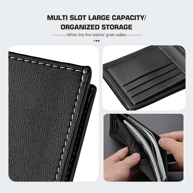 Car Multi Functional Zero Short Purse Driver's License Wallet For Hyundai N Line Tuscon NX4 I20 I30 I10 Sonata Elantra - view 5