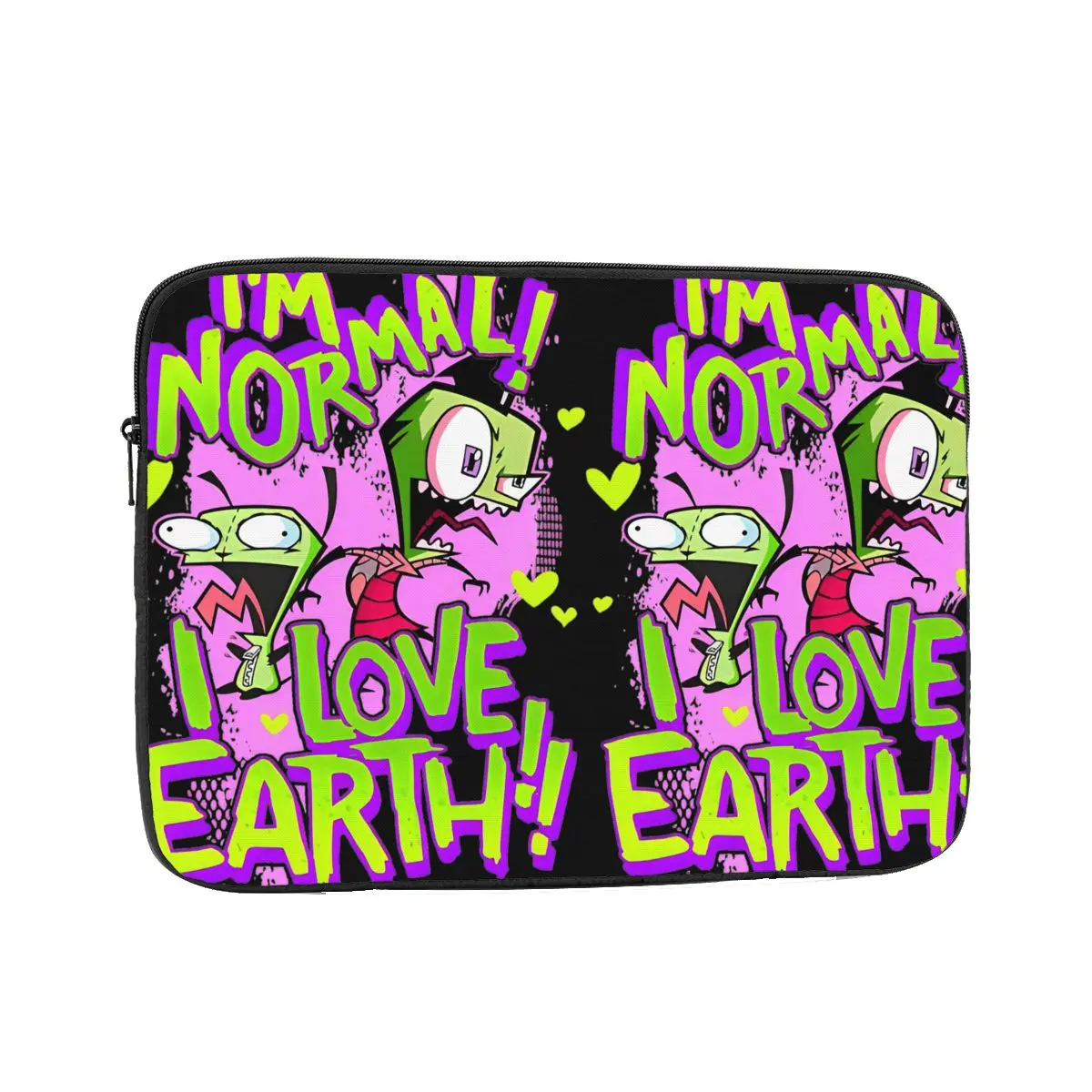 

Invader Zim I Love Earth 12 дюймов 13 дюймов 15 дюймов 17 дюймов сумка для ноутбука с вкладышем для ноутбука чехол Gir мультфильм противоударный чехол сумка