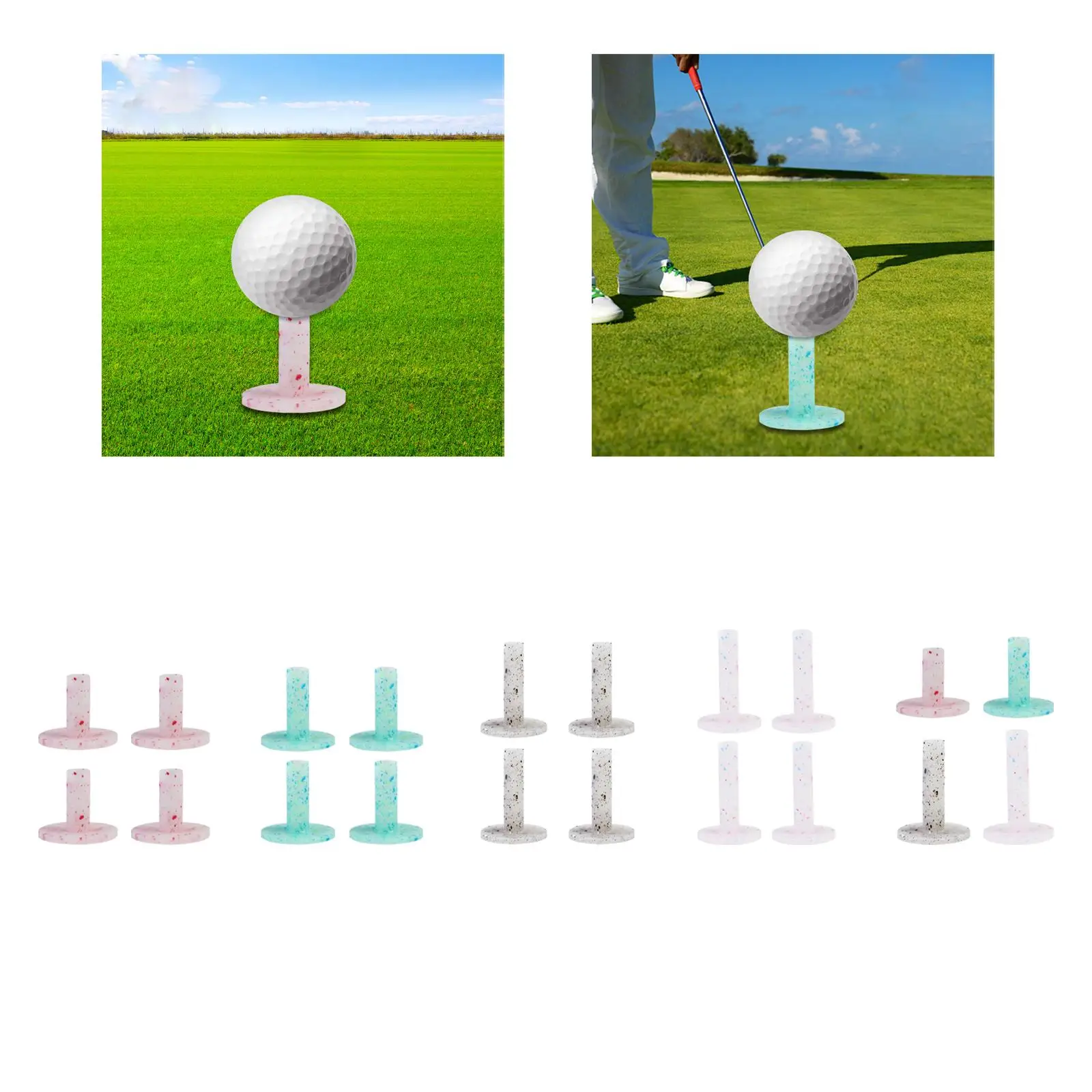 

4pcs Rubber Golf Tee Holder Premium Golf Tee Mat Performance Golf Rubber Tee