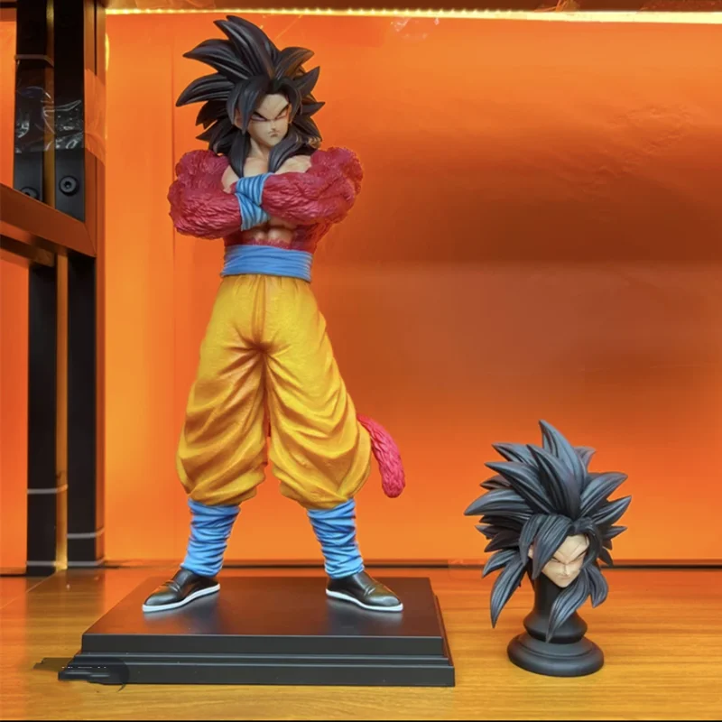 

New Jt Anime Dragon Ball Figure Super Saiyan 4 Son Goku Statue Pvc Collection Model Toys Desktop Decoration Figurine Gift 32cm