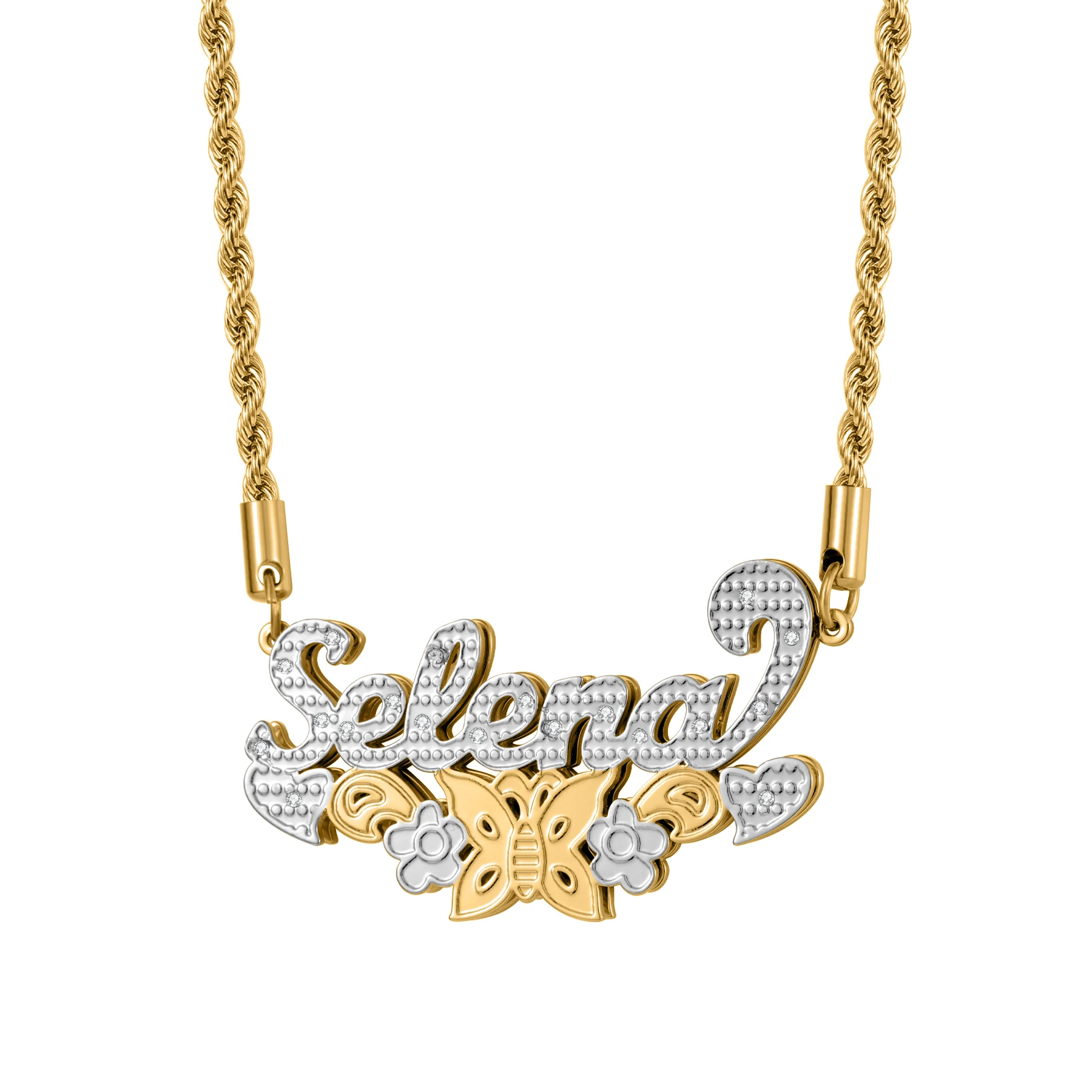 

Ожерелье в викторианском стиле на заказ, художественный сценарий, начальная бабочка, цветочный мотив, персонализированное имя, ювелирные изделия, винтажный подарок