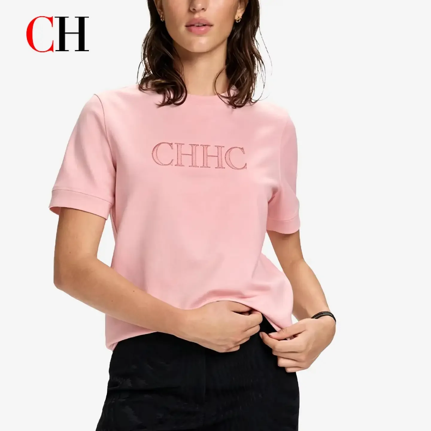 CH Dameskleding Roze Katoenen - Summer Clothing Logo recensie en prijs