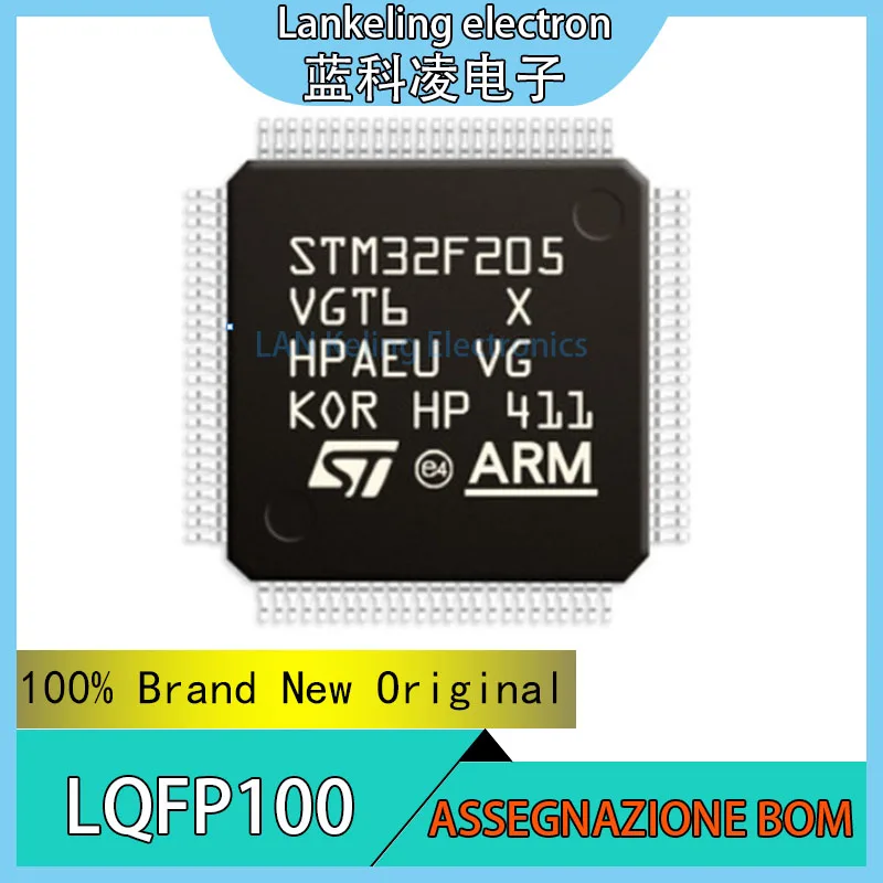 

STM32F205VGT6 100% Brand New Original STM STM32F STM32F205 STM32F205VG STM32F205VGT MCU LQFP-100