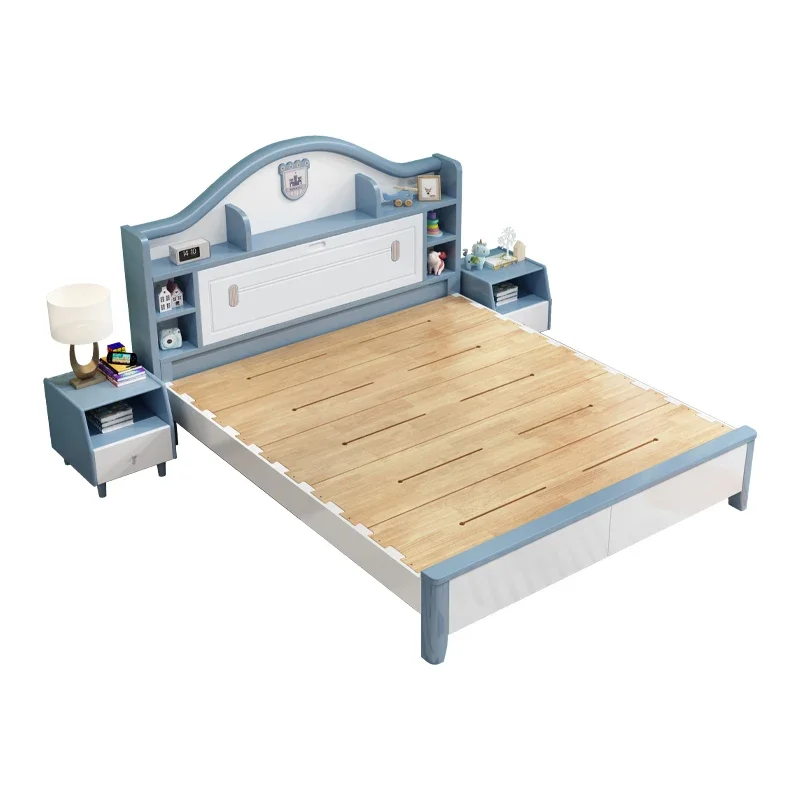 Mortise and tenon solid wood children's bed boys and adolescents 1.5 meters single small apartment 1.2 girls