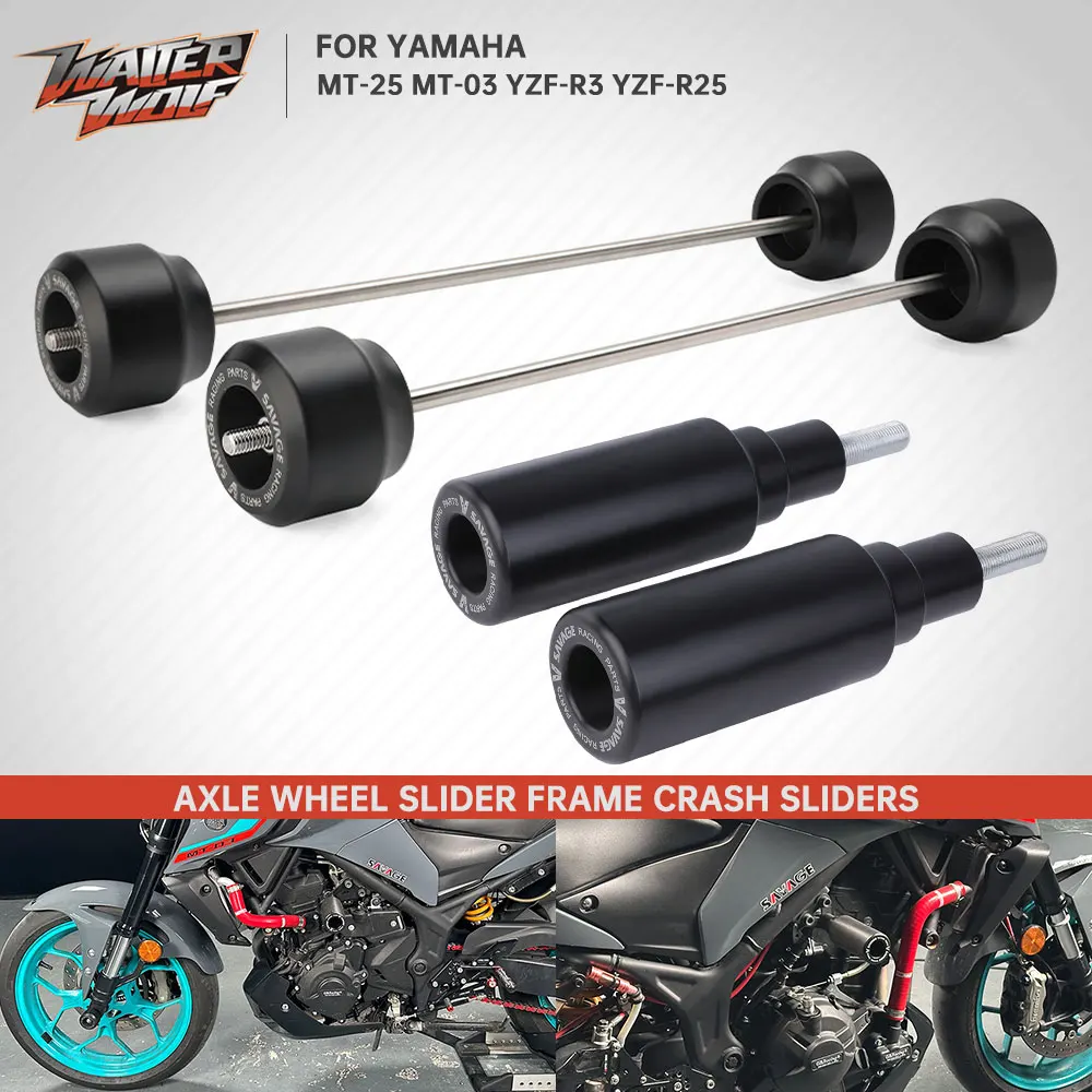 

Motorcycle Fairing Frame Slider For YAMAHA MT-03 MT-25 YZF R3 R25 MT03 MT25 2014-2024 Axle Wheel Slider Swingarm Spool Stand