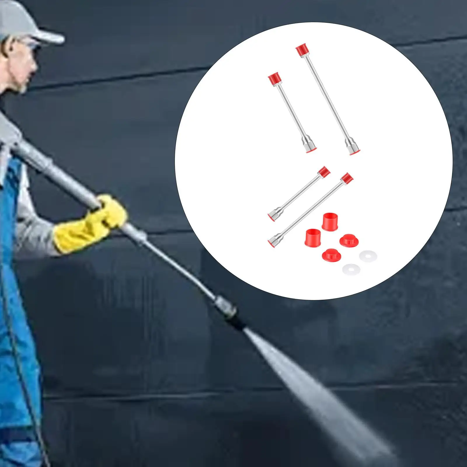 

Airless Paint Sprayer Extension Pole Rod Devices for Driveway Cleaning Home