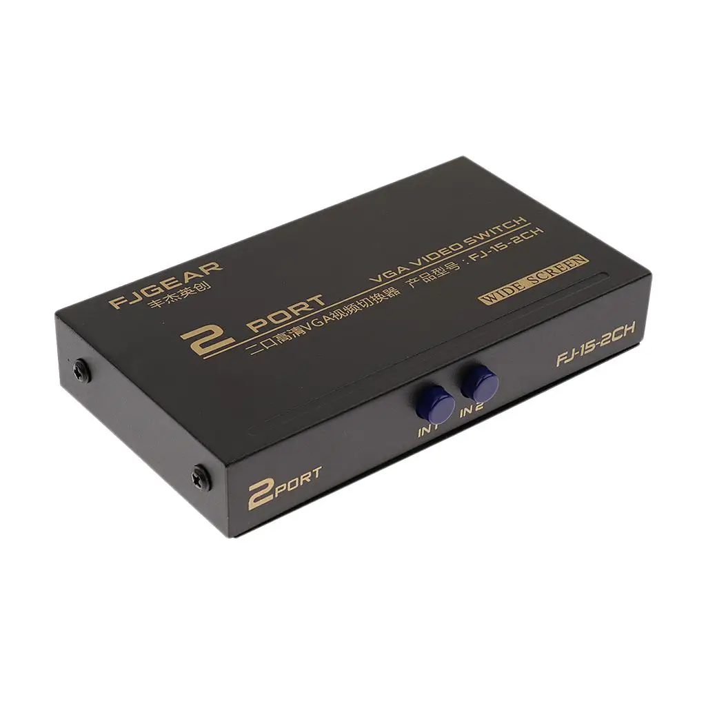 2 Port VGA Sharing Manual Switch Box(4 VGA out/1 VGA in) Up to 1920x1440