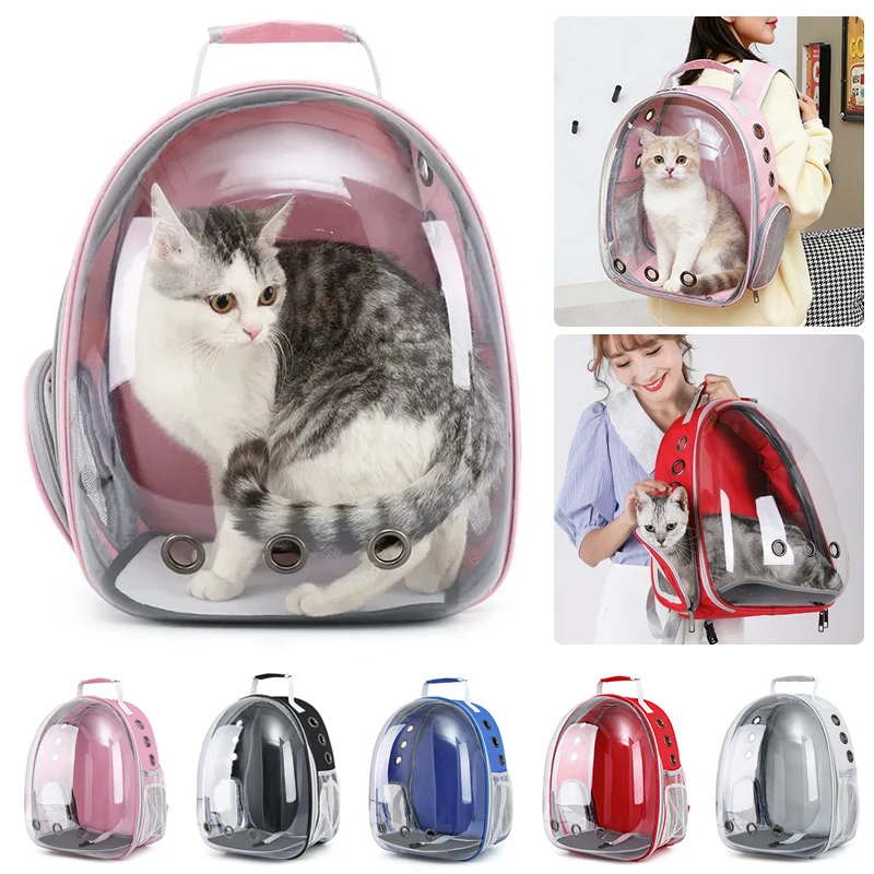 

Pet Cat Carrying Bag Space Pet Backpacks Breathable Portable Transparent Backpack Puppy Dog Transport Carrier Space Capsule Bags