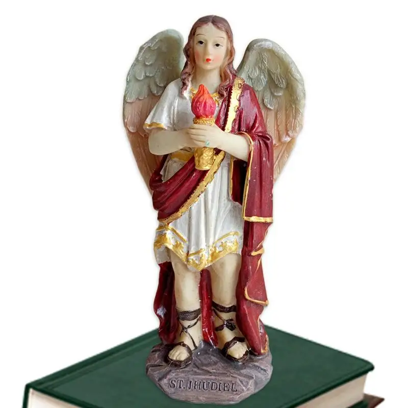 Archangel Figure Angel Desk Bedroom Decoration Resin Crafts For Home Room Statue For Home Symbol Of Devotion For Bathroom