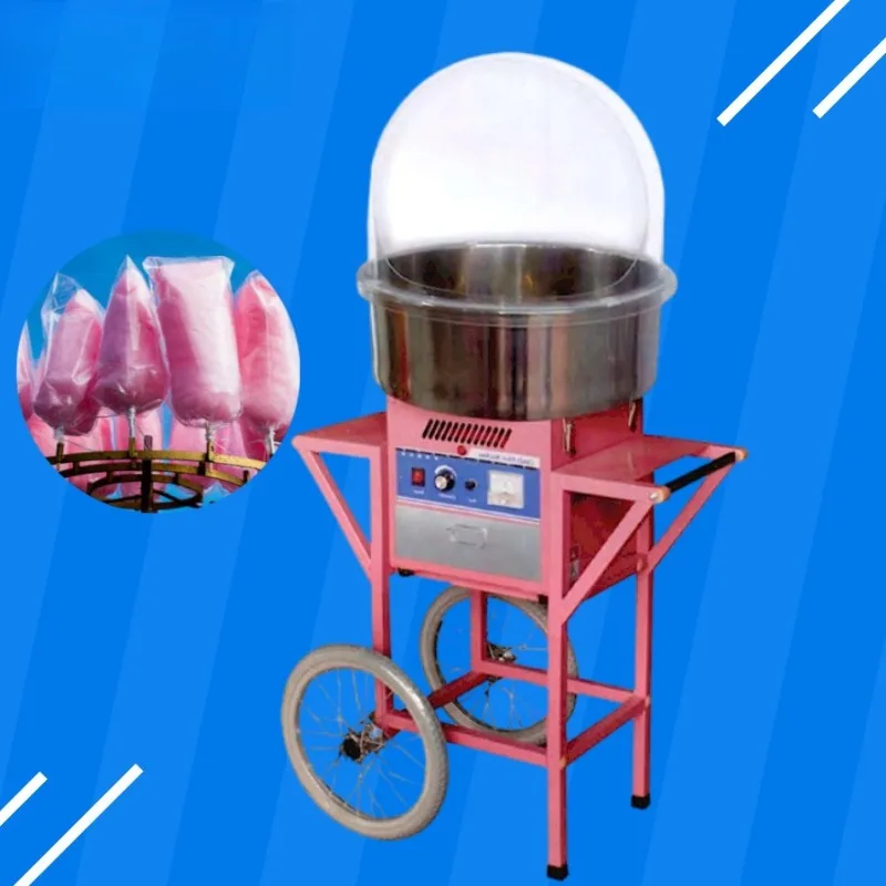 With car with cover with music deluxe version electric marshmallow machine long sugar silk cotton machine
