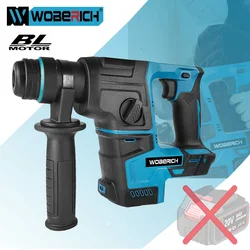 Brushless Cordless Electric Rotary Hammer Drill Rechargeable Hammer Impact Drill(Wihout battery) for 18V Makita Battery