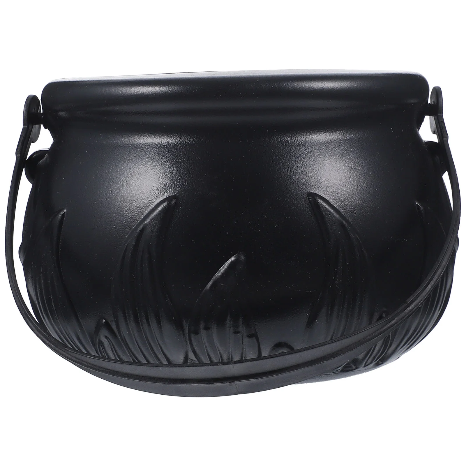 Halloween Themed Decorations Large Size Witch Bucket Plastic Round Basket(Black) candy kettle candy jar