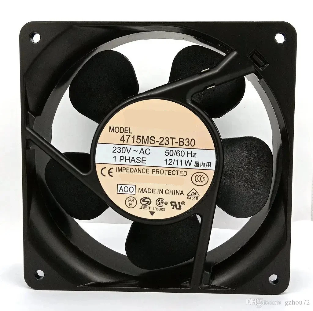 Cooling Fan 4715MS-23T-B50 4715MS-23T-B30 H00/A00 AC 230V 120*120*38MM for inverter UPS power supply cabinet