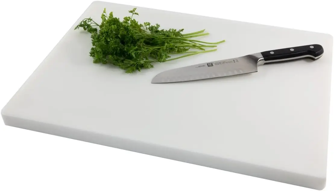 Restaurant Thick White Plastic Cutting Board 20x15 Large, 1 Inch Thick